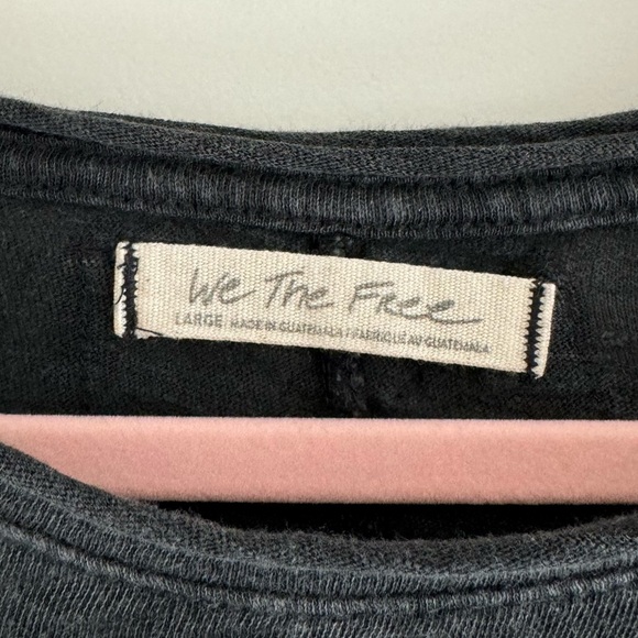Free People We The Free Be My Baby Long-Sleeve Tee Black Large - Picture 6 of 10